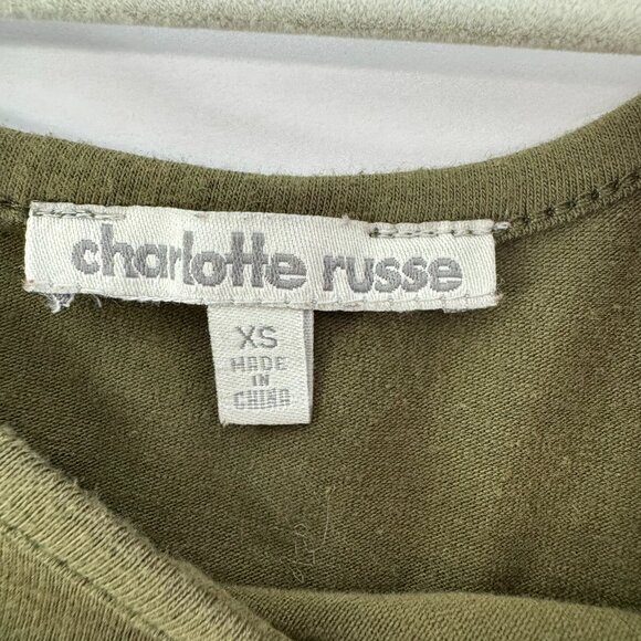 Womens Charlotte Russe Olive Green Long Sleeve Skater Flowy Dress XSmall - Picture 6 of 8